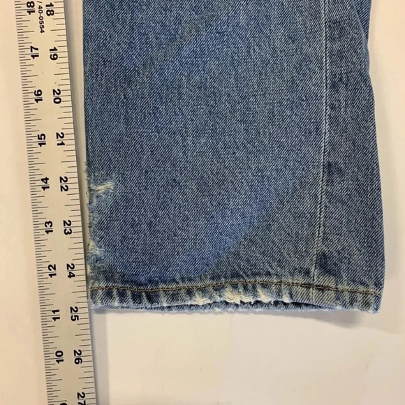 Agolde Women's‎ Cigarette Low Slung Distressed Cropped Straight Leg Size 28 - Picture 16 of 16